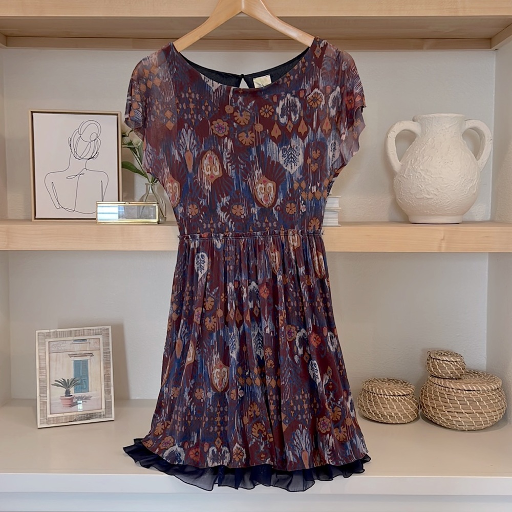 Anthropologie Size XS Damask Print Dress